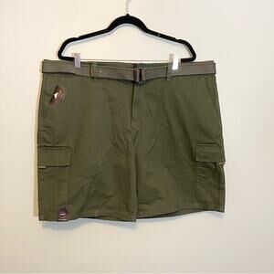 NWT Weatherproof Ivy Green Multifunctional Cargo Shorts Size 44W